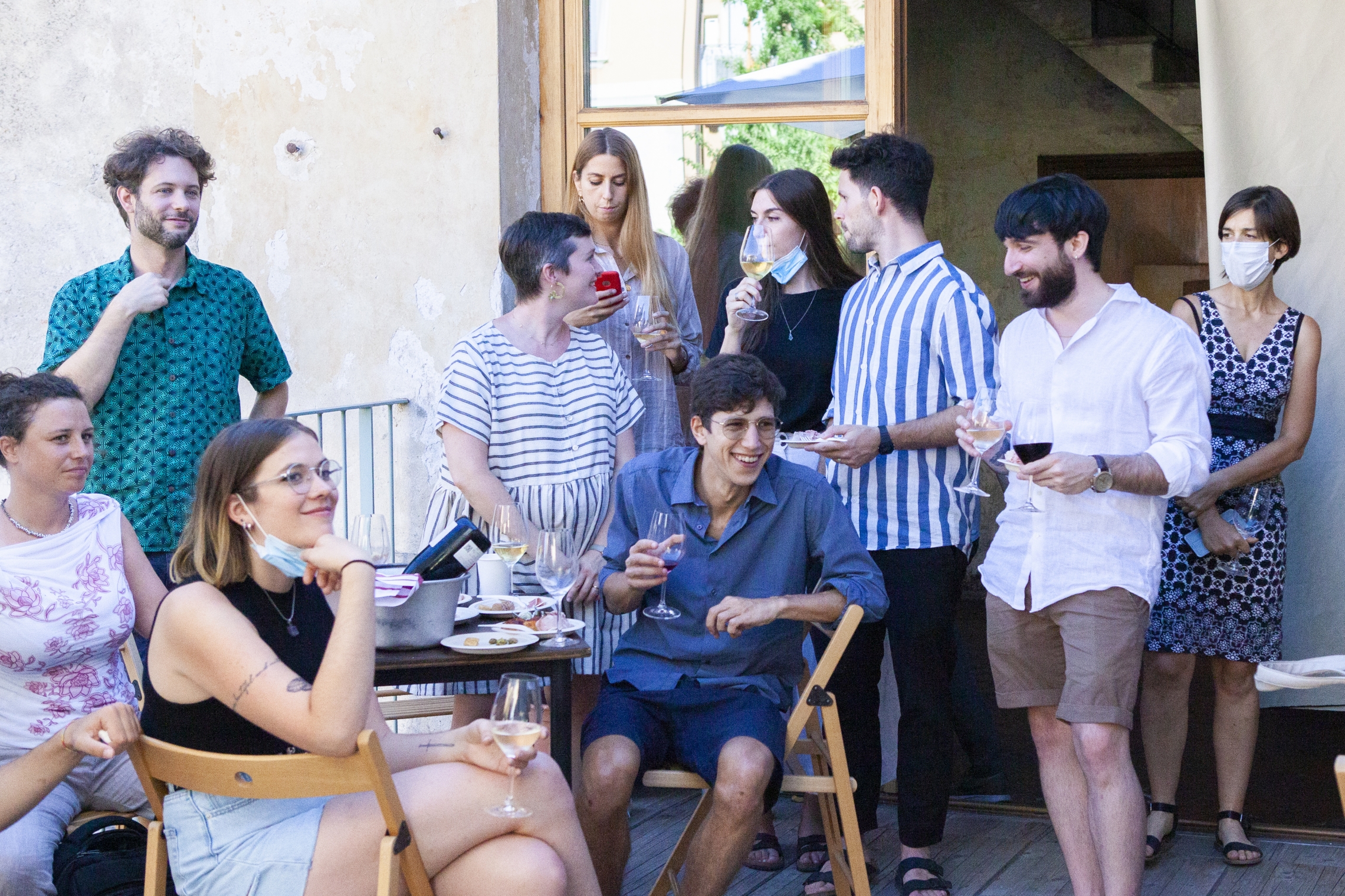 Il team di TVA durante l'aperitivo estivo