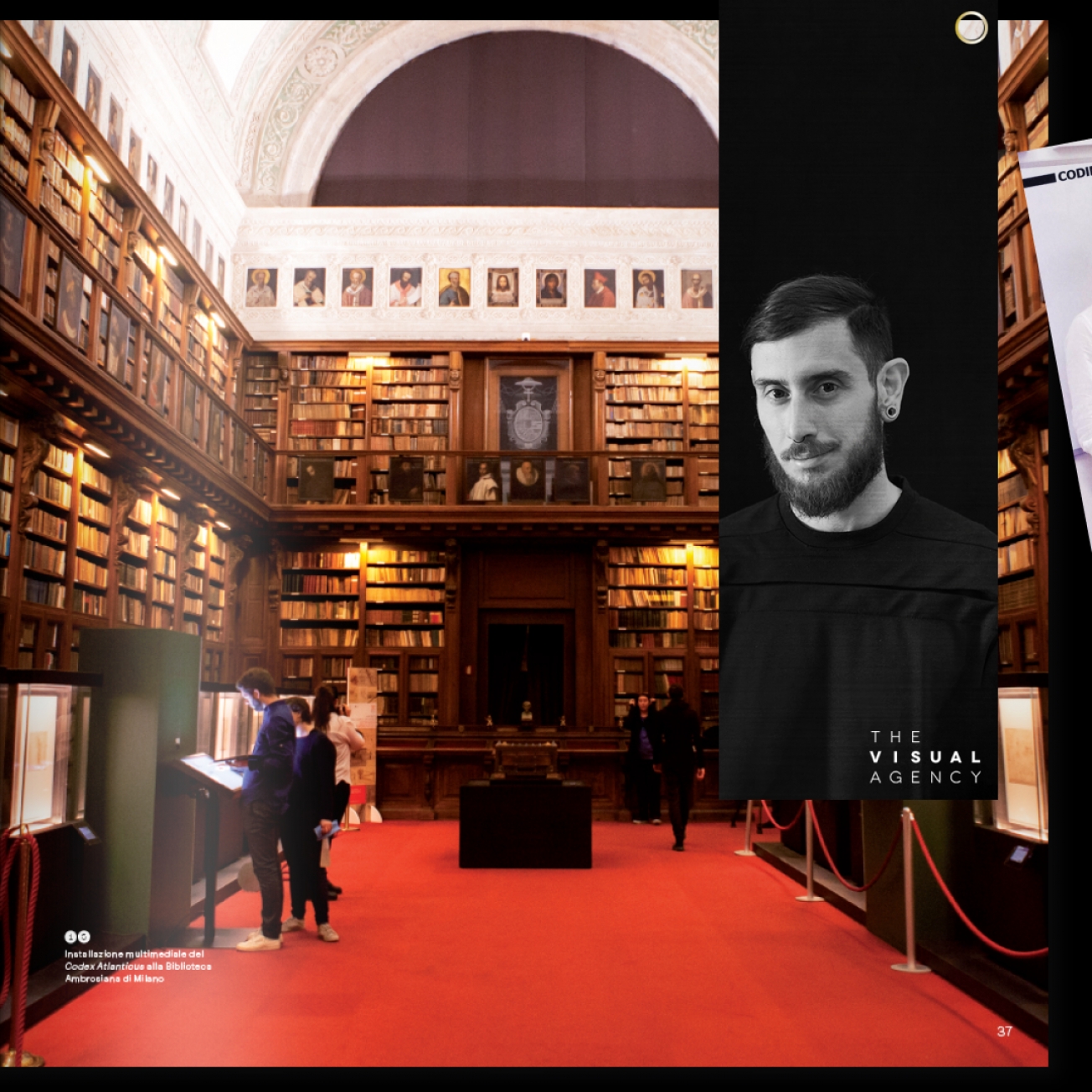 Screenshot della Pinacoteca Ambrosiana di Milano e Matteo Bonera per il progetto Il Codice Atlantico