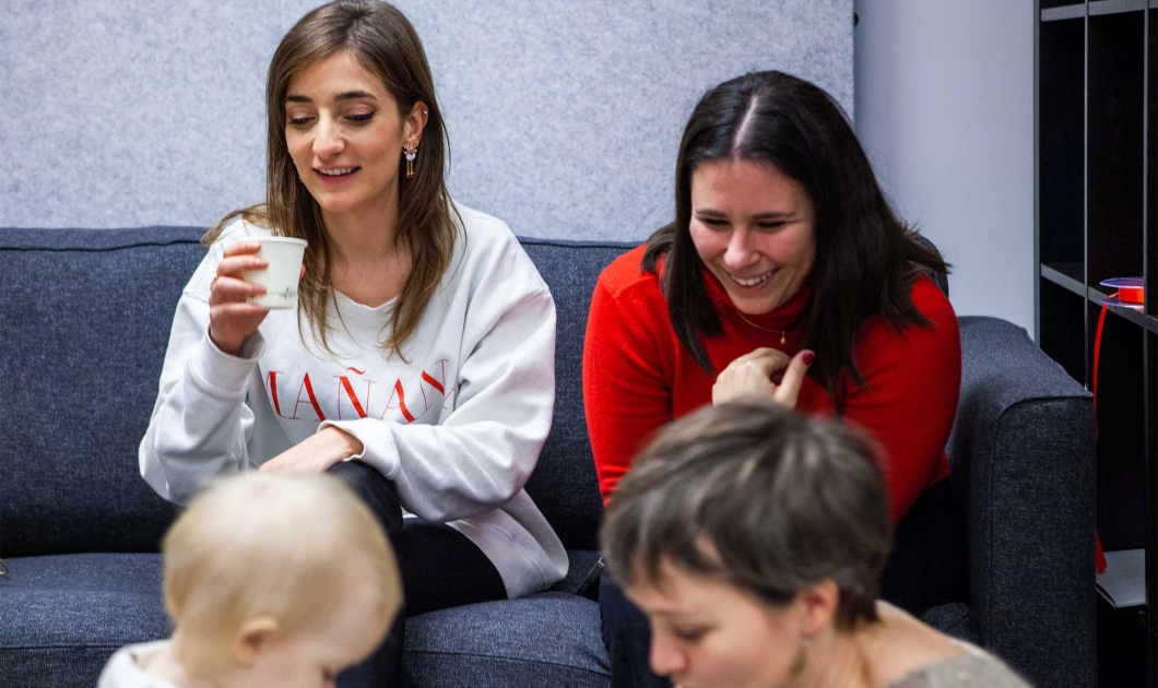 Noemi Schiavi and Sara Piccolomini at the Christmas Party of The Visual Agency