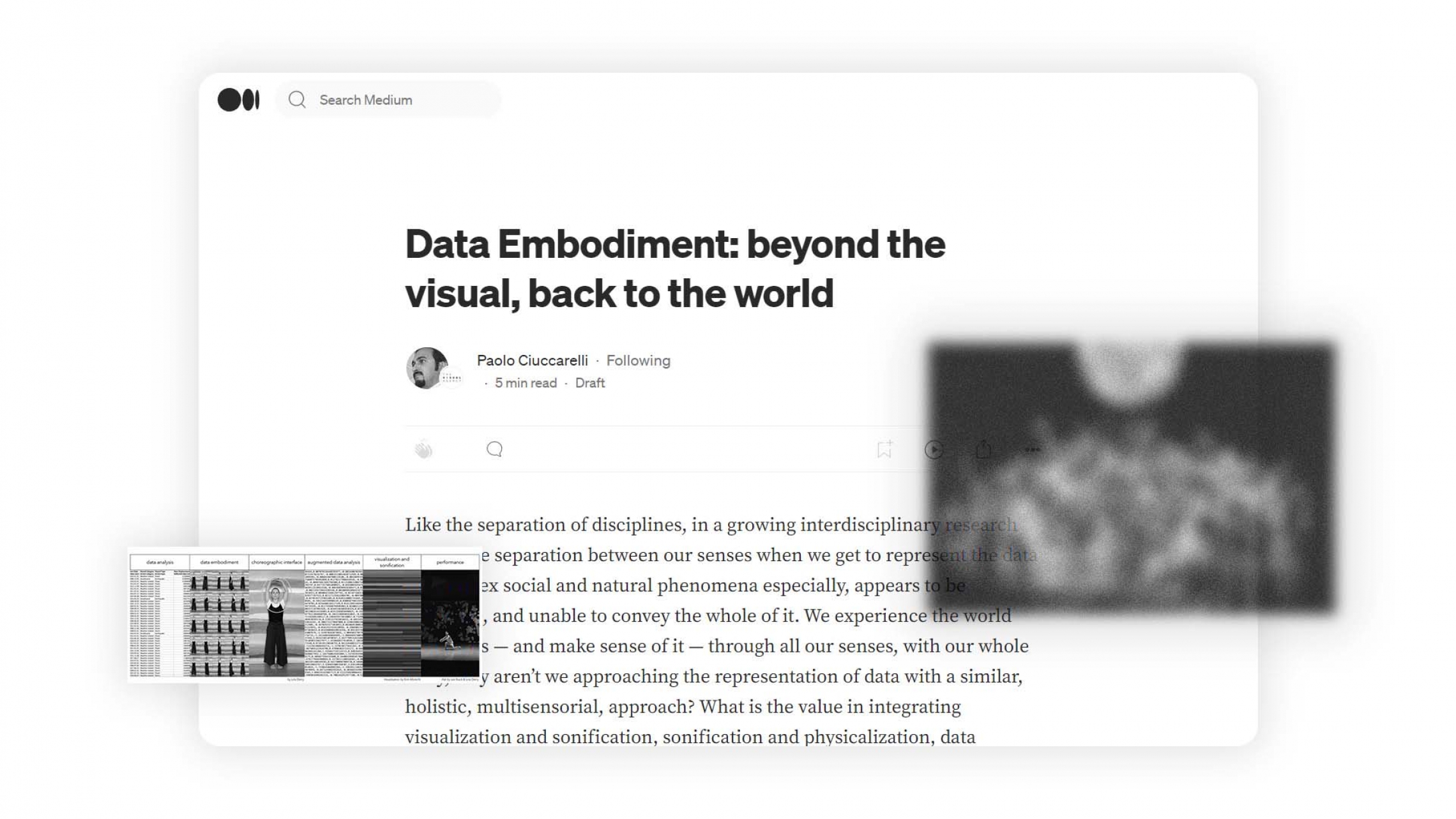 Articolo sul data embodiment 