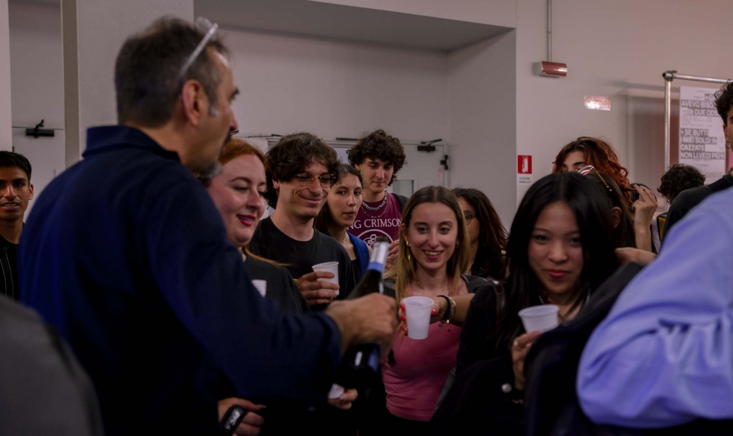 Paolo Ciuccarelli with students during Nimbo's workshop at Politecnico