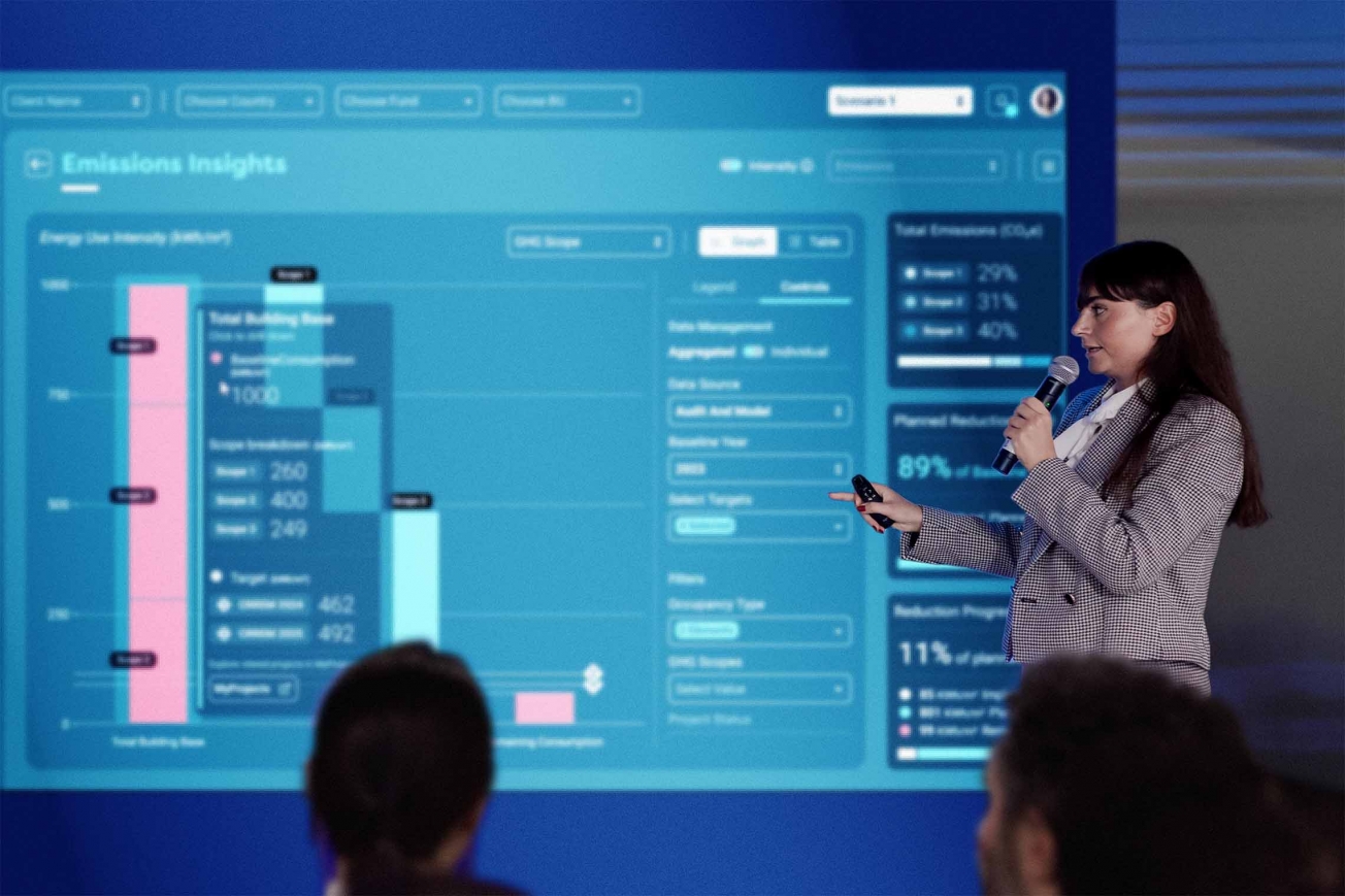 Alessia Pepe of Bip's Centre of Excellence Sustainability presents the MyVerco project, a series of dashboards to monitor energy use, track sustainability projects and measure overall performance. 