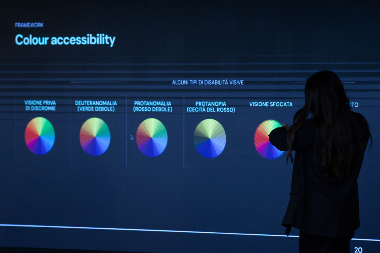 Beatrice Bazzan, Digital Designer and Accessibility Researcher, talking about Colour Accessibility Beatrice Bazzan, Digital Designer and Accessibility Researcher, talking about Colour Accessibility