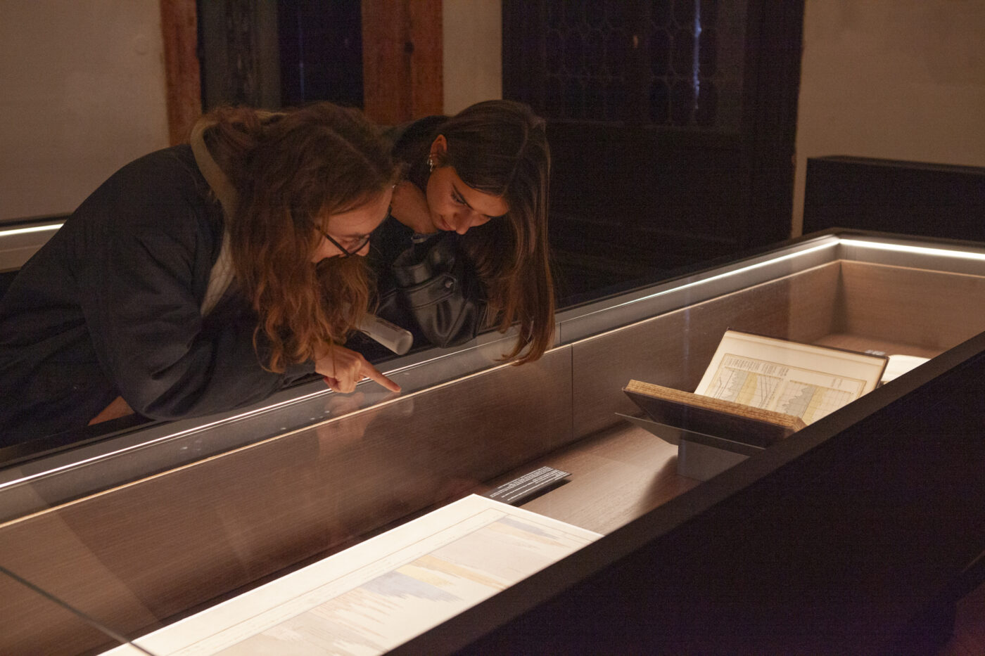 Francesca Gheli and Sara Ferrini from The Visual Agency at Fondazione Prada in Venice for the DIAGRAMS exhibition by AMO/OMA